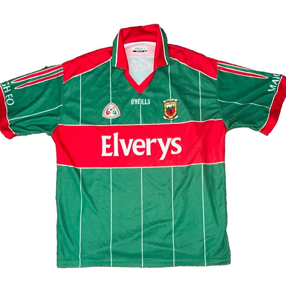 O'Neills Mayo Maigh Eo Elverys Gaelic Football Jersey XXL Green/Red/White